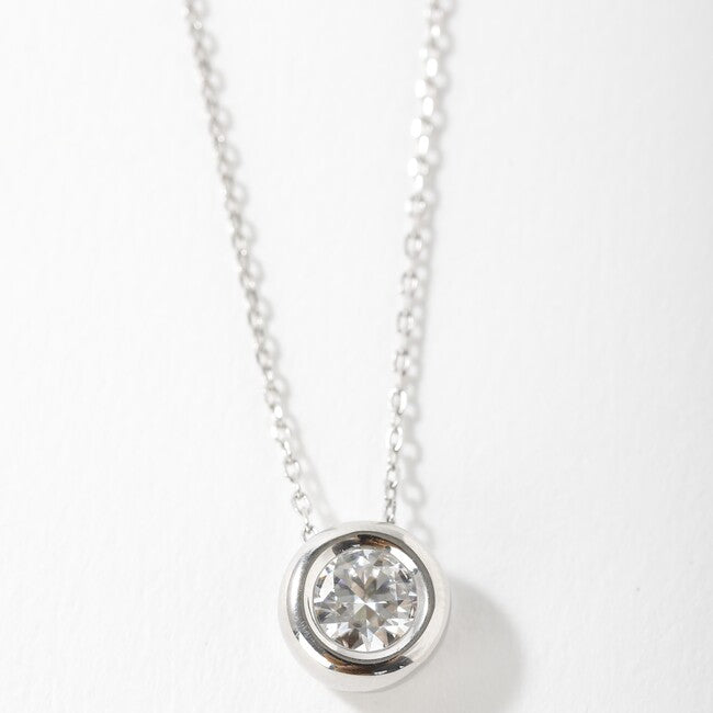 ethical bezel setting round necklace